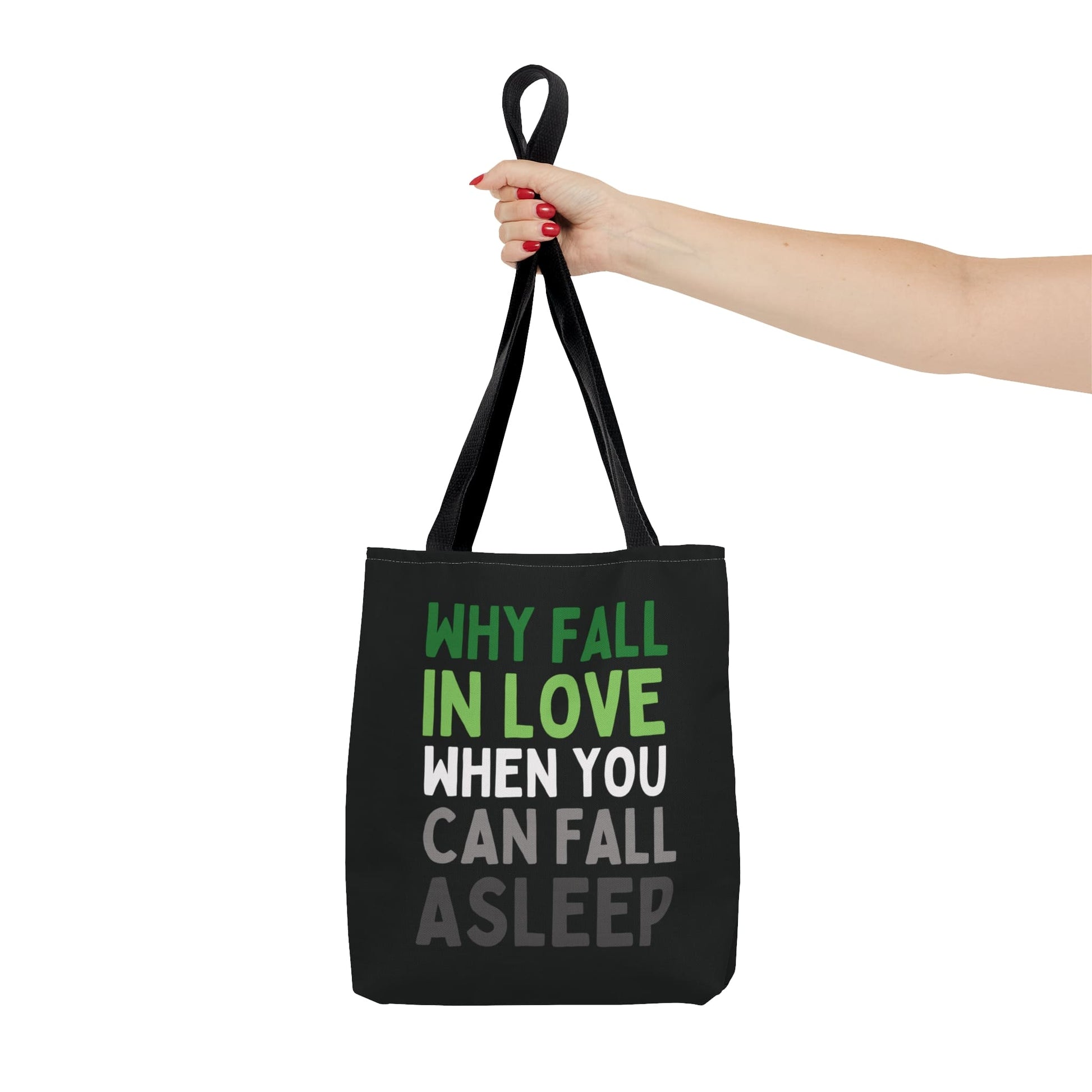 aromantic tote bag, funny aro pride bag, small