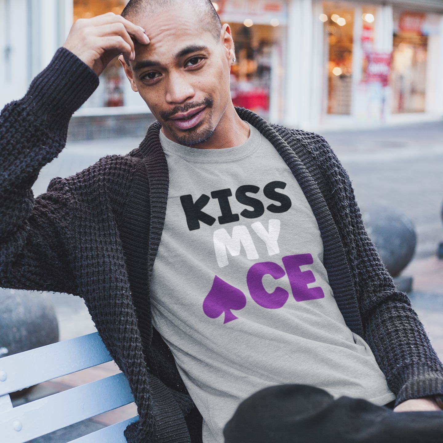asexual shirt, funny ace of spade pride, in use