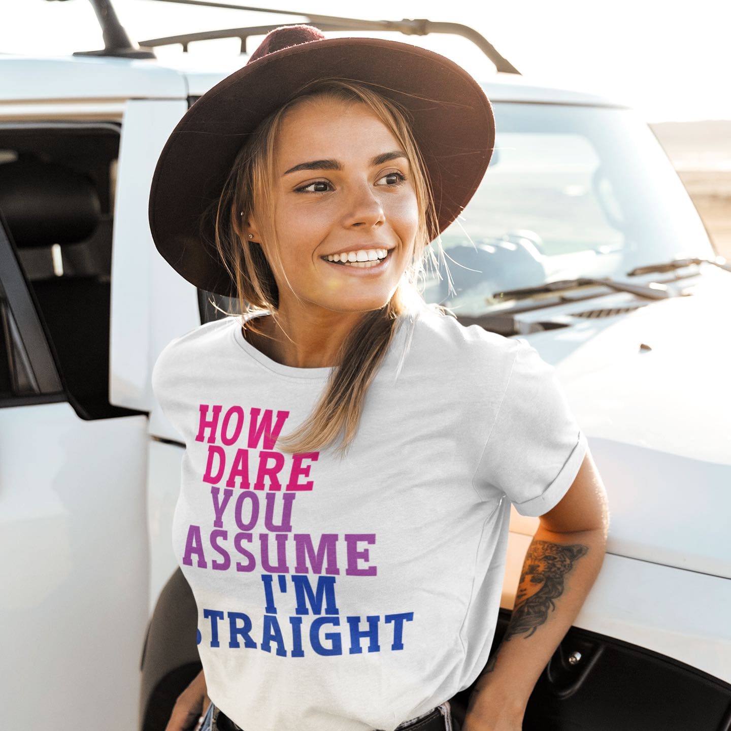 funny bisexual shirt, in use