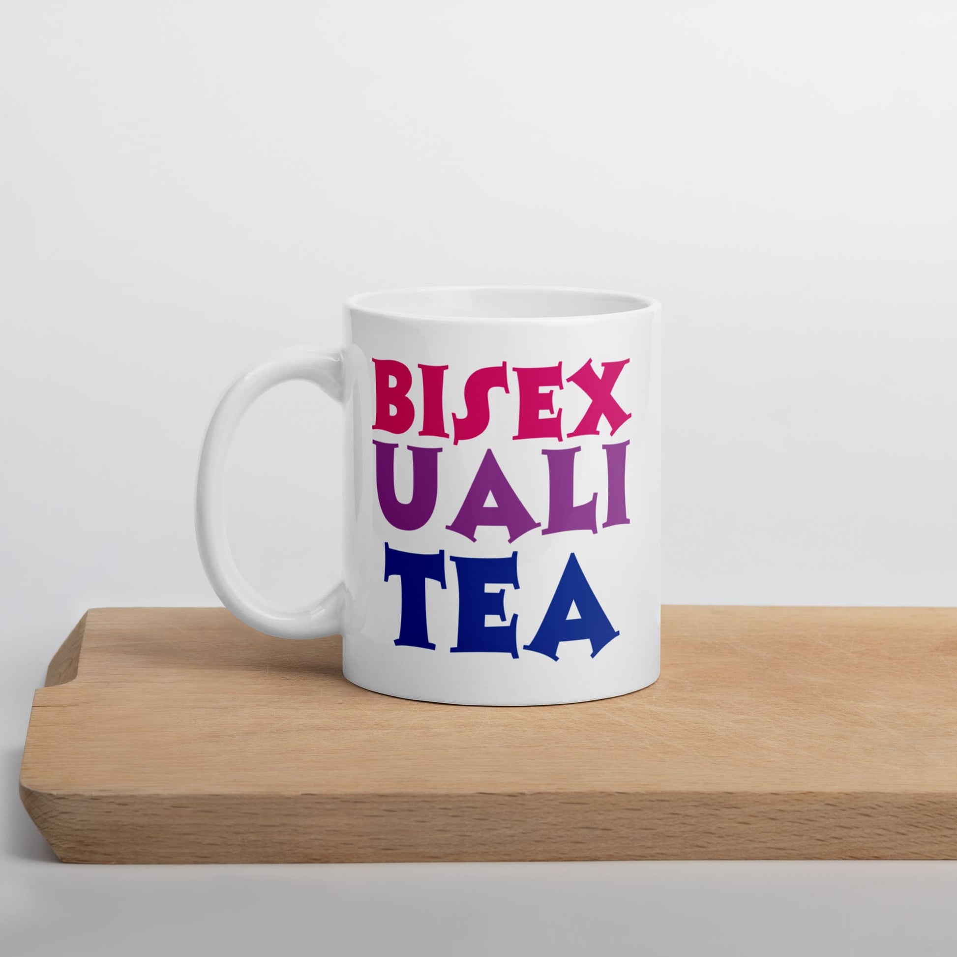 funny bisexual tea mug on table