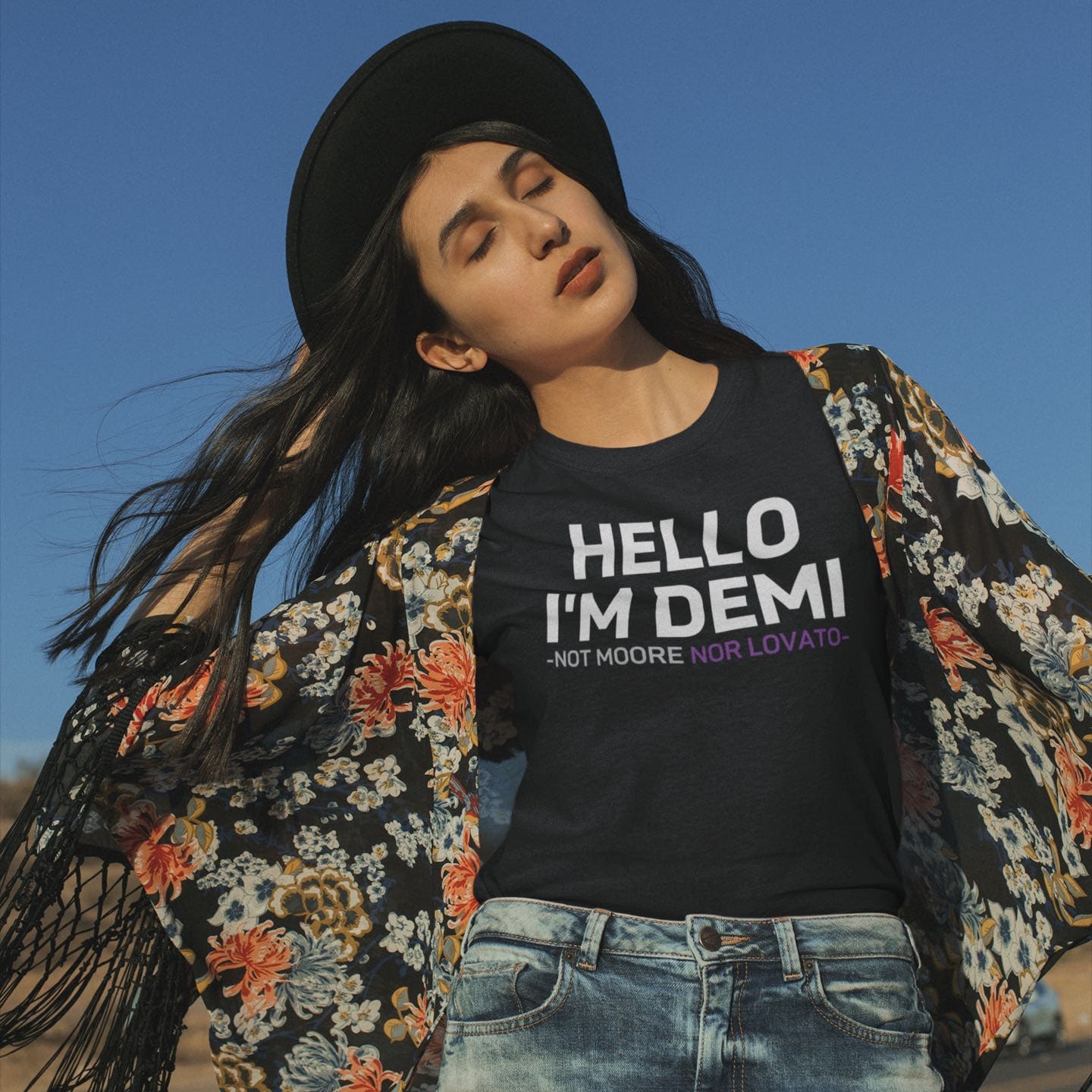funny demisexual shirt, in use