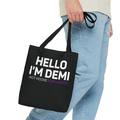 funny demisexual tote bag, small
