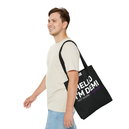 funny demisexual tote bag, medium