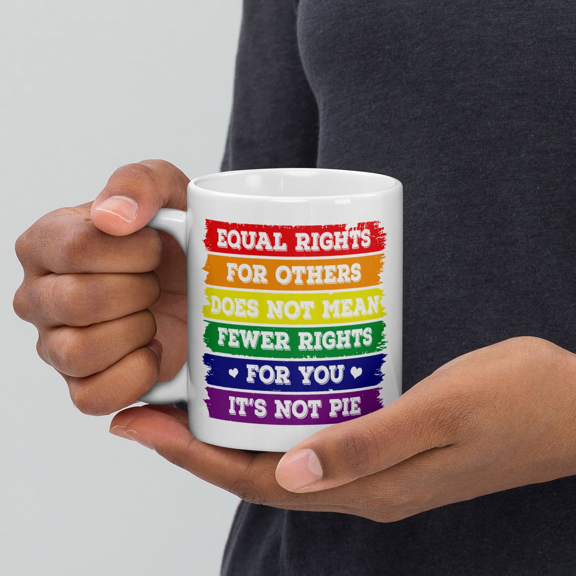 LGBTQ equal rights coffee or tea mug zoom