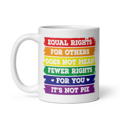 LGBTQ equal rights coffee or tea mug left