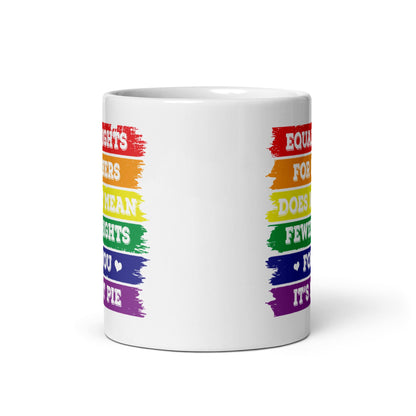 LGBTQ equal rights coffee or tea mug middle