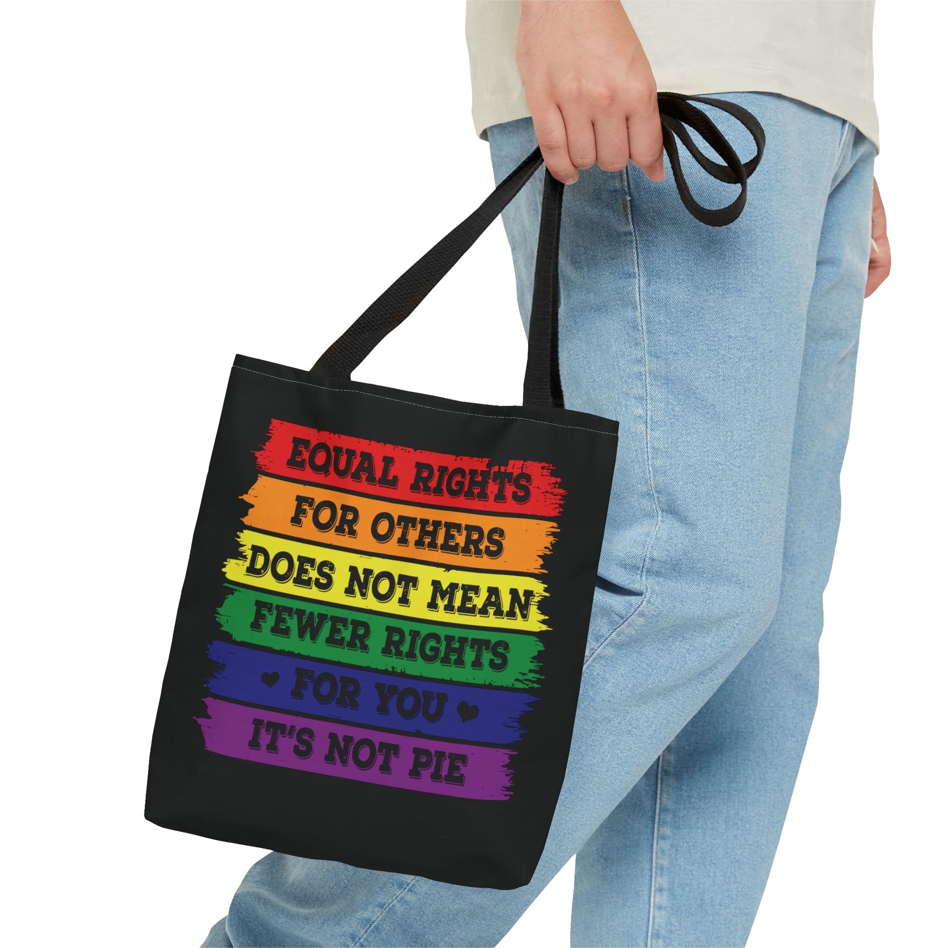 LGBTQ equal rights tote bag, small