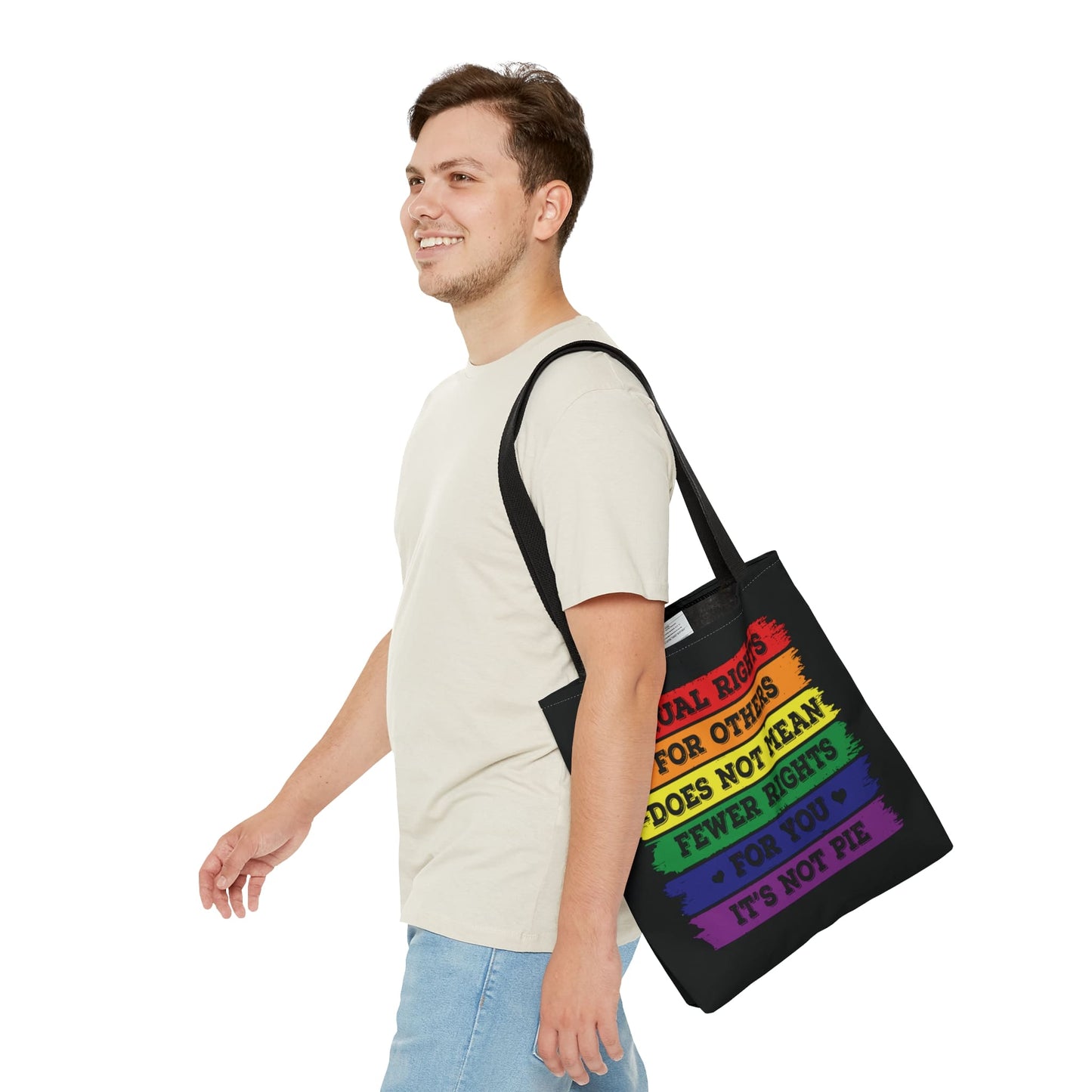 LGBTQ equal rights tote bag, medium