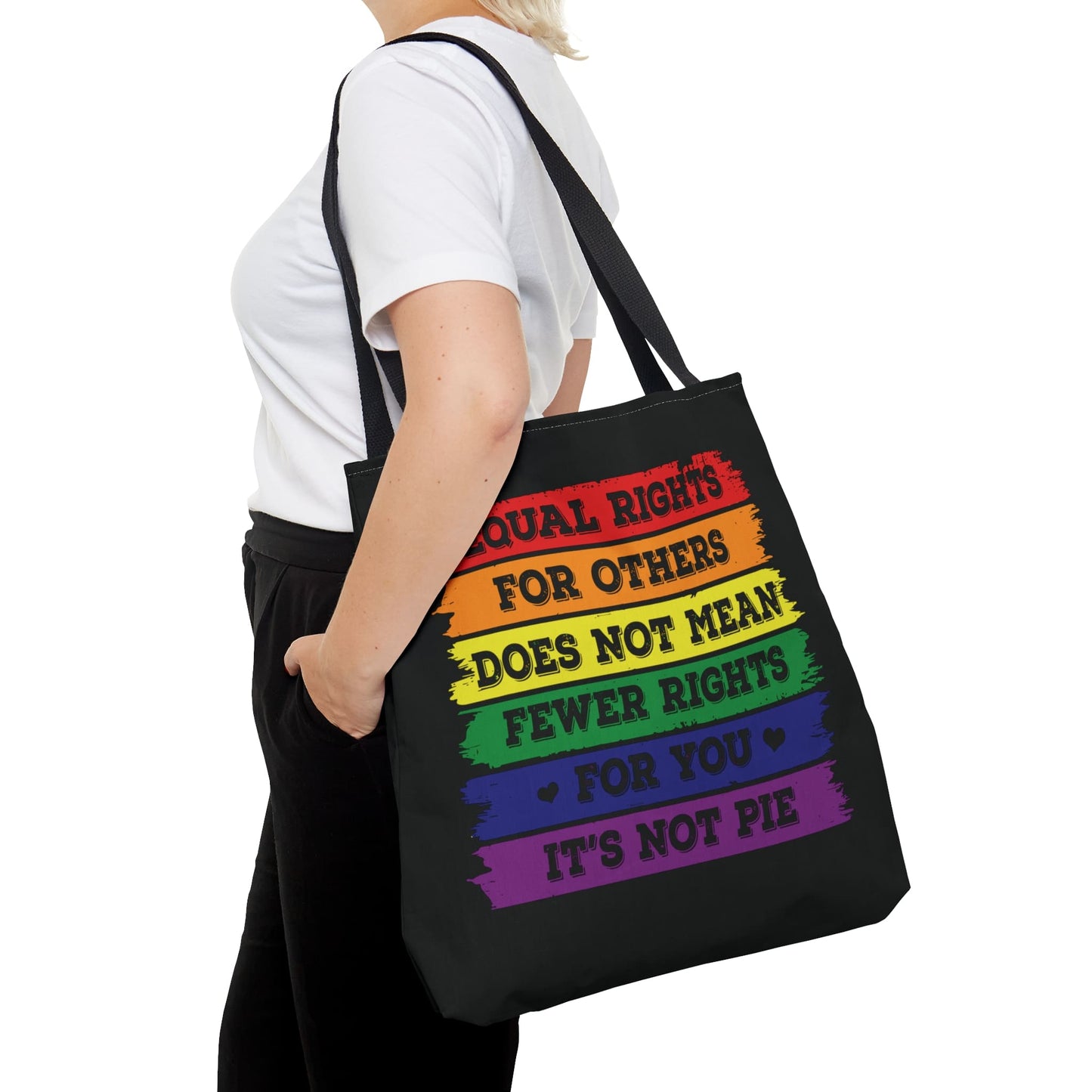 LGBTQ equal rights tote bag, large
