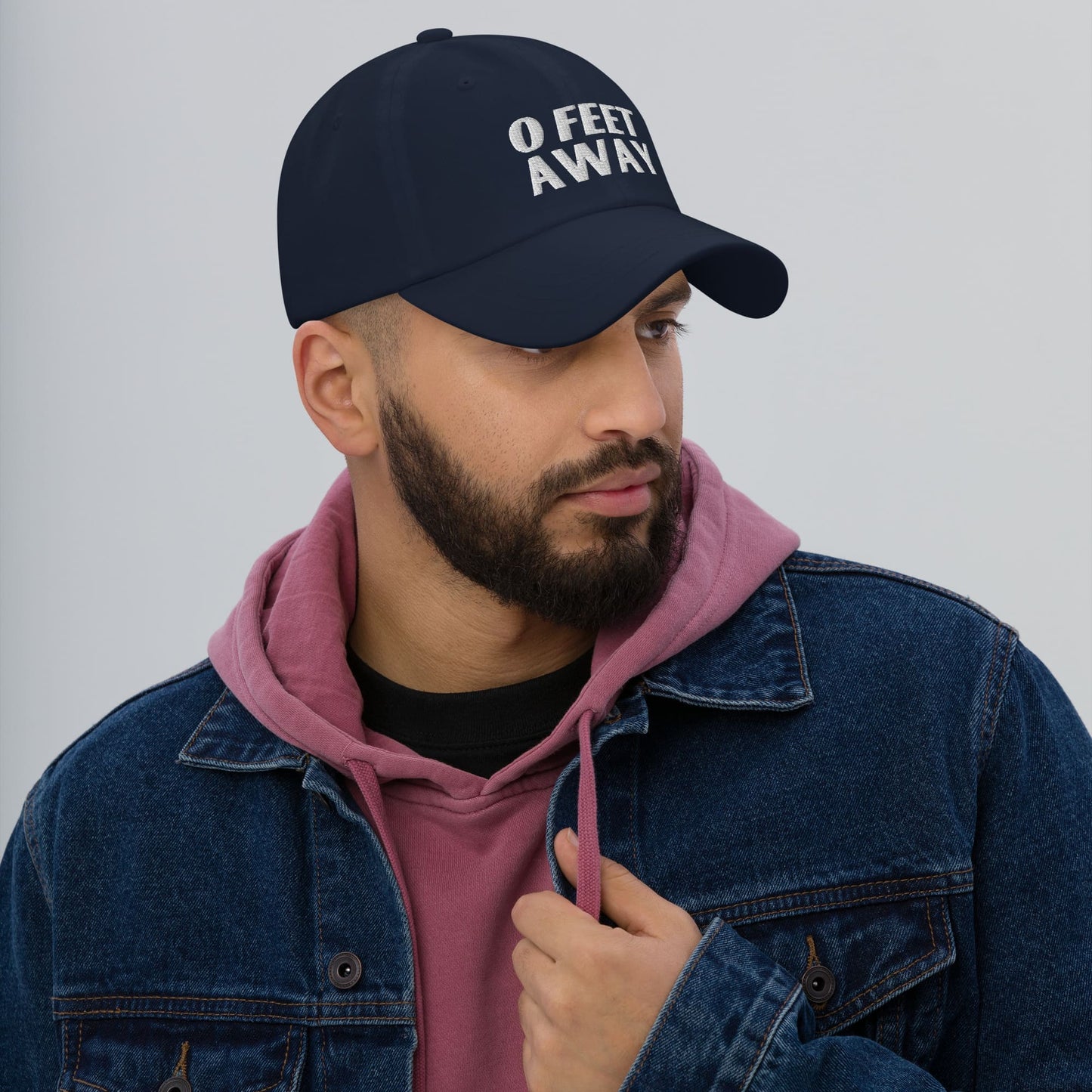 mlm gay hat, funny embroidered grindr quote, model 1