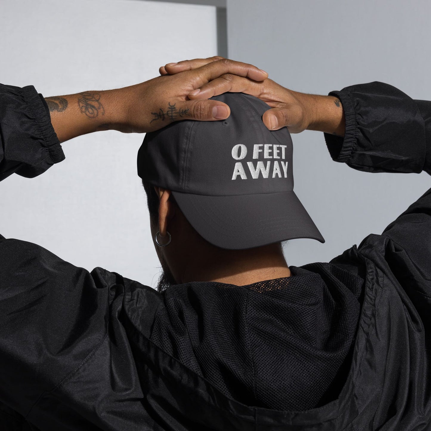 mlm gay hat, funny embroidered grindr quote, model 2