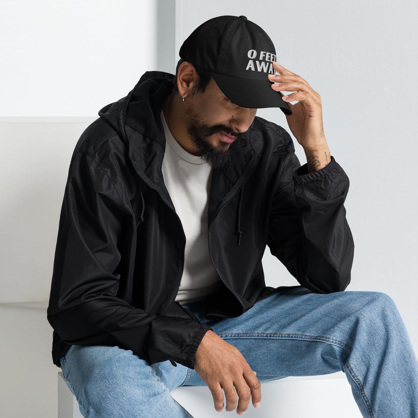 mlm gay hat, funny embroidered grindr quote, model 3