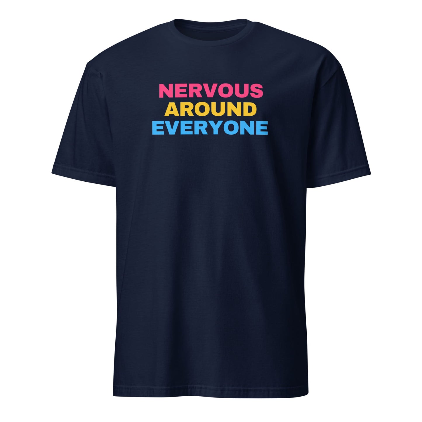 pansexual shirt, fun pan pride quote, navy