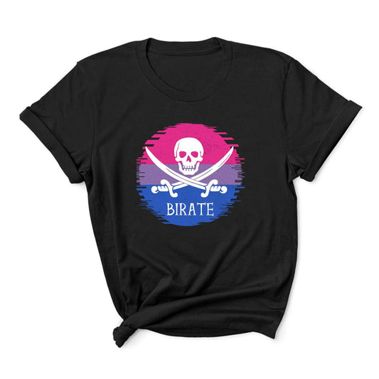 bisexual shirt, funny bi pride pirate, main