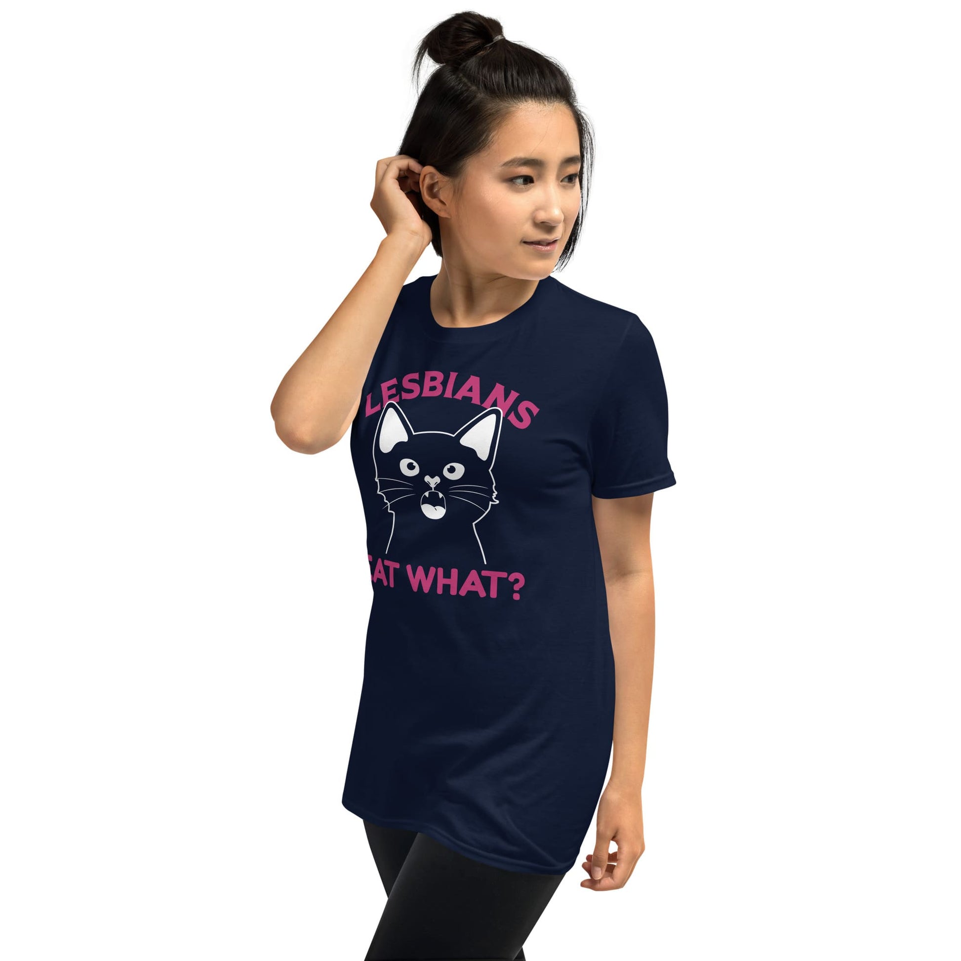 lesbian shirt, funny pussy tee, model 2