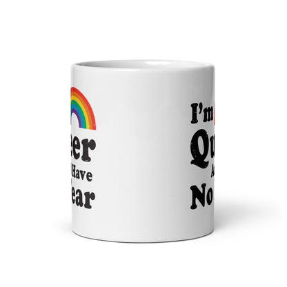 queer mug, funny LGBTQ coffee or tea cup middle