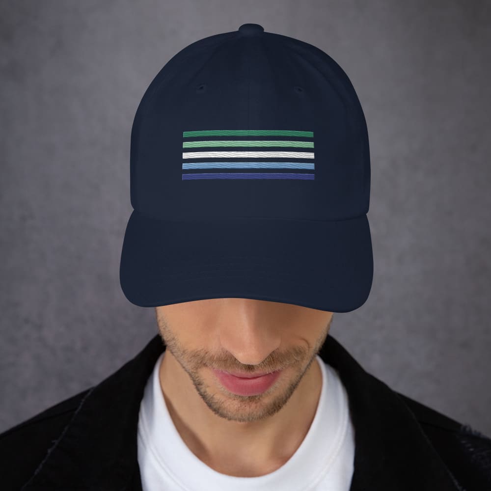 gay mlm hat, vincian flag pride embroidered cap, model 1