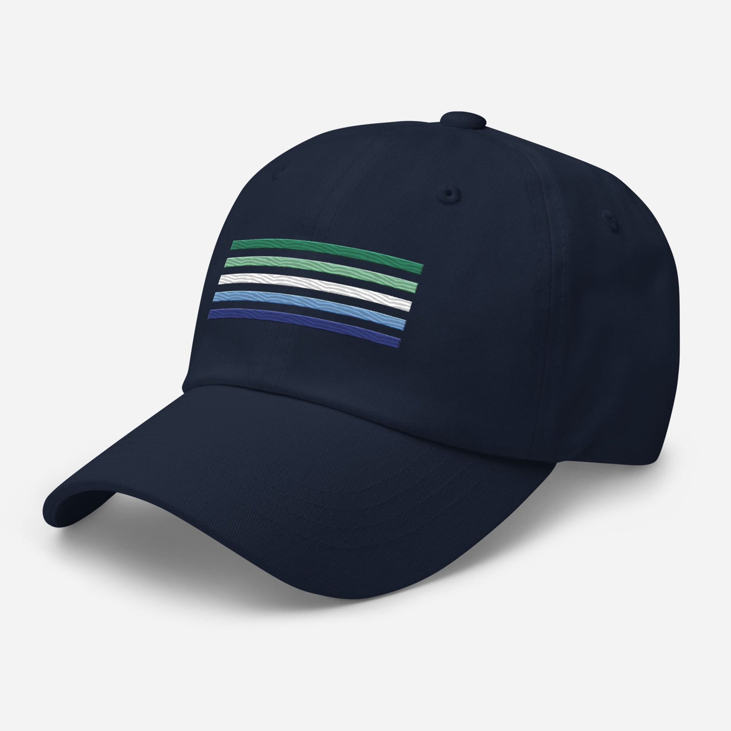 gay mlm hat, vincian flag pride embroidered cap, left