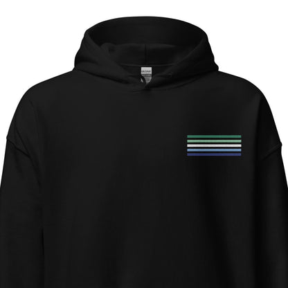 gay mlm hoodie, subtle vincian flag embroidered pocket design hooded sweatshirt, main