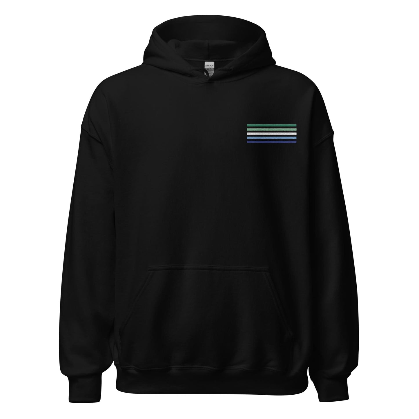gay mlm hoodie, subtle vincian flag embroidered pocket design hooded sweatshirt, hang