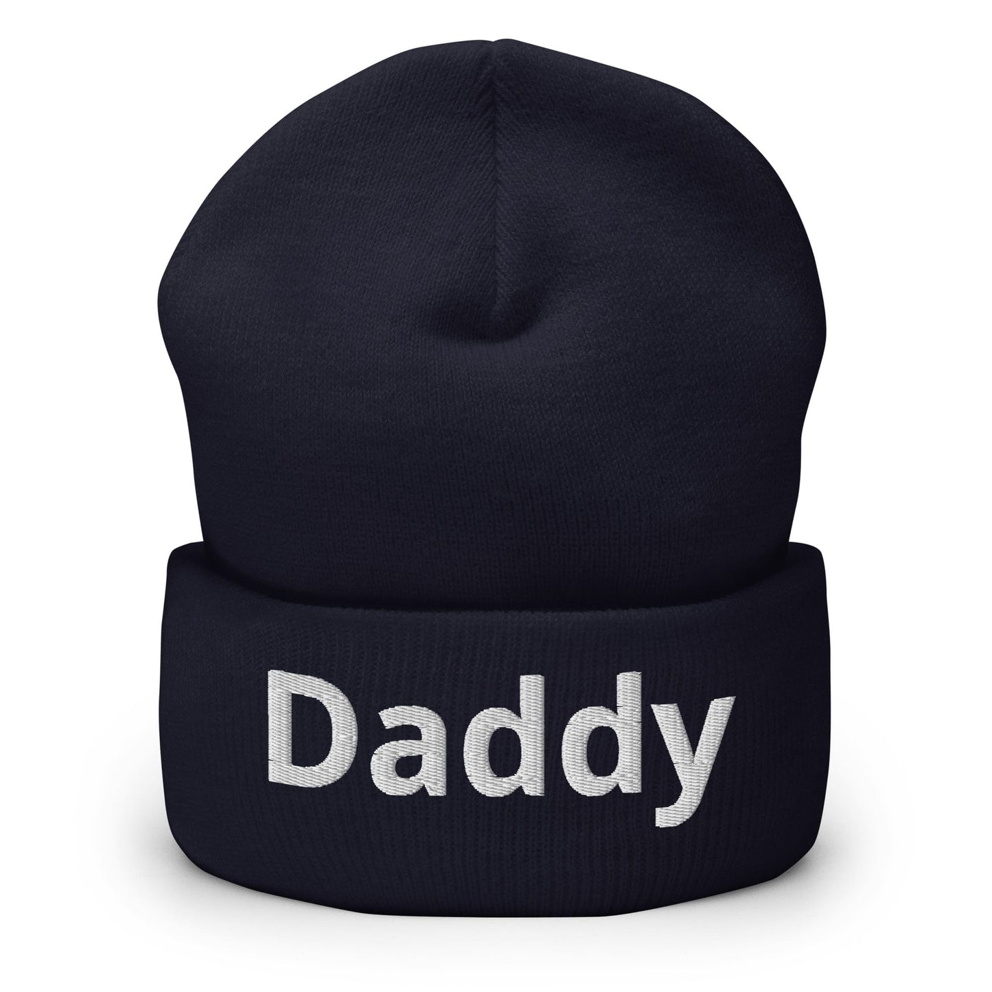gay daddy beanie, embroidered mlm hat, navy