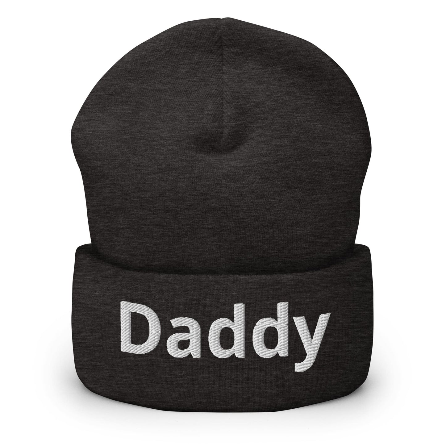 gay daddy beanie, embroidered mlm hat, grey