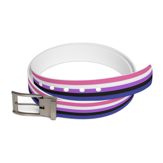 genderfluid belt, silver