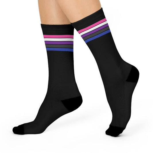 genderfluid socks, gender fluid pride flag, walk