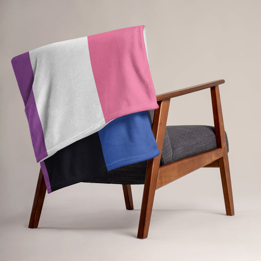 genderfluid blanket on chair