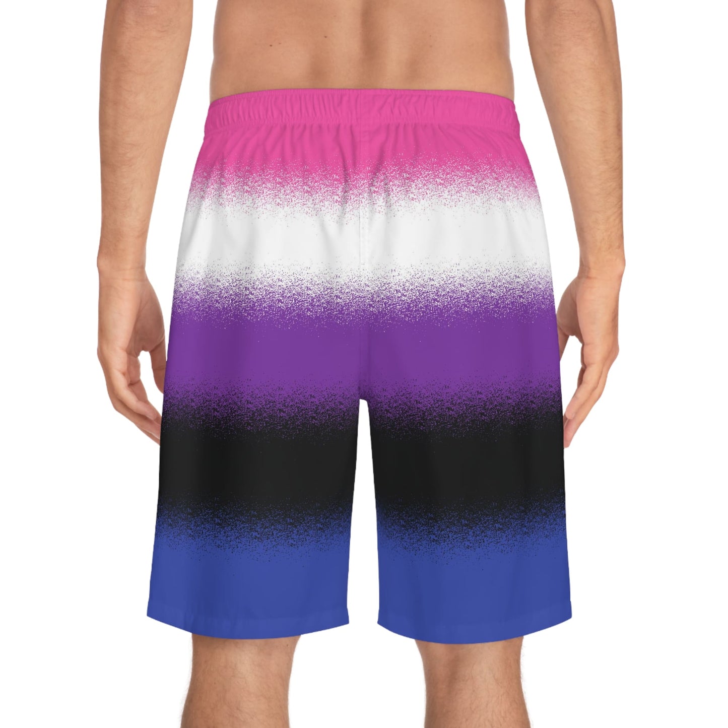 genderfluid swim shorts, back