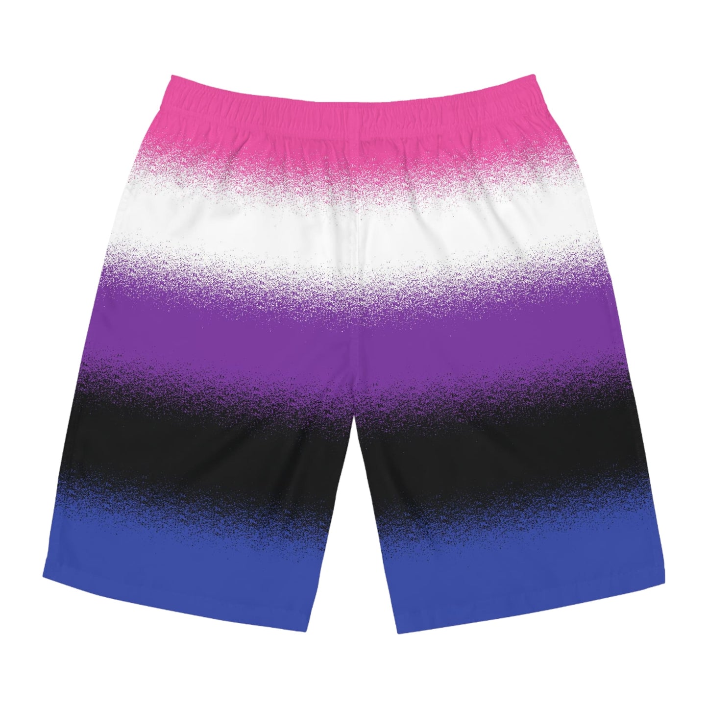genderfluid swim shorts, flatlay