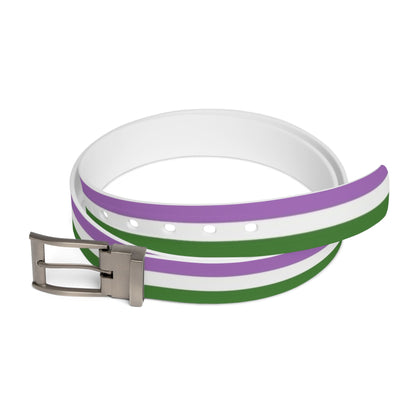 genderqueer belt, silver
