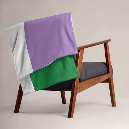 genderqueer blanket on chair