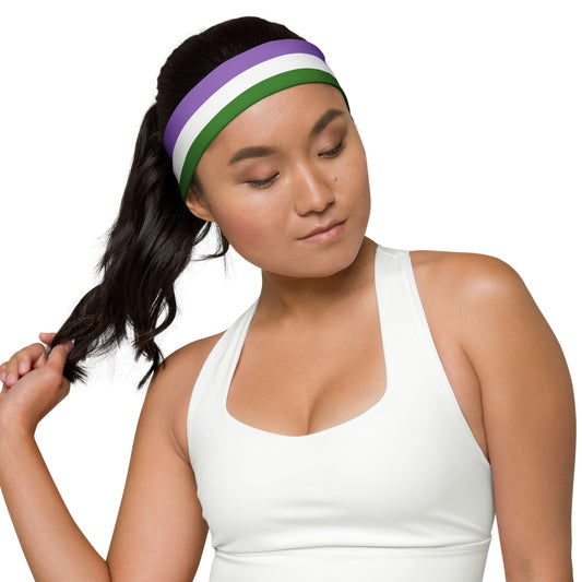 genderqueer headband, in use