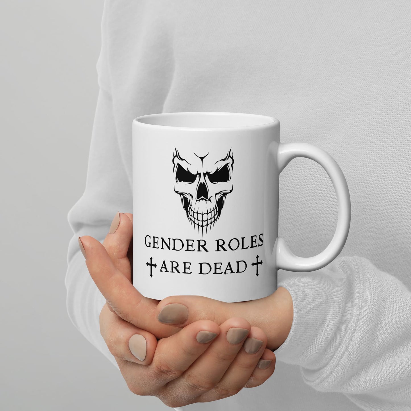 nonbinary mug, gothic enby pride coffee or tea cup, zoom