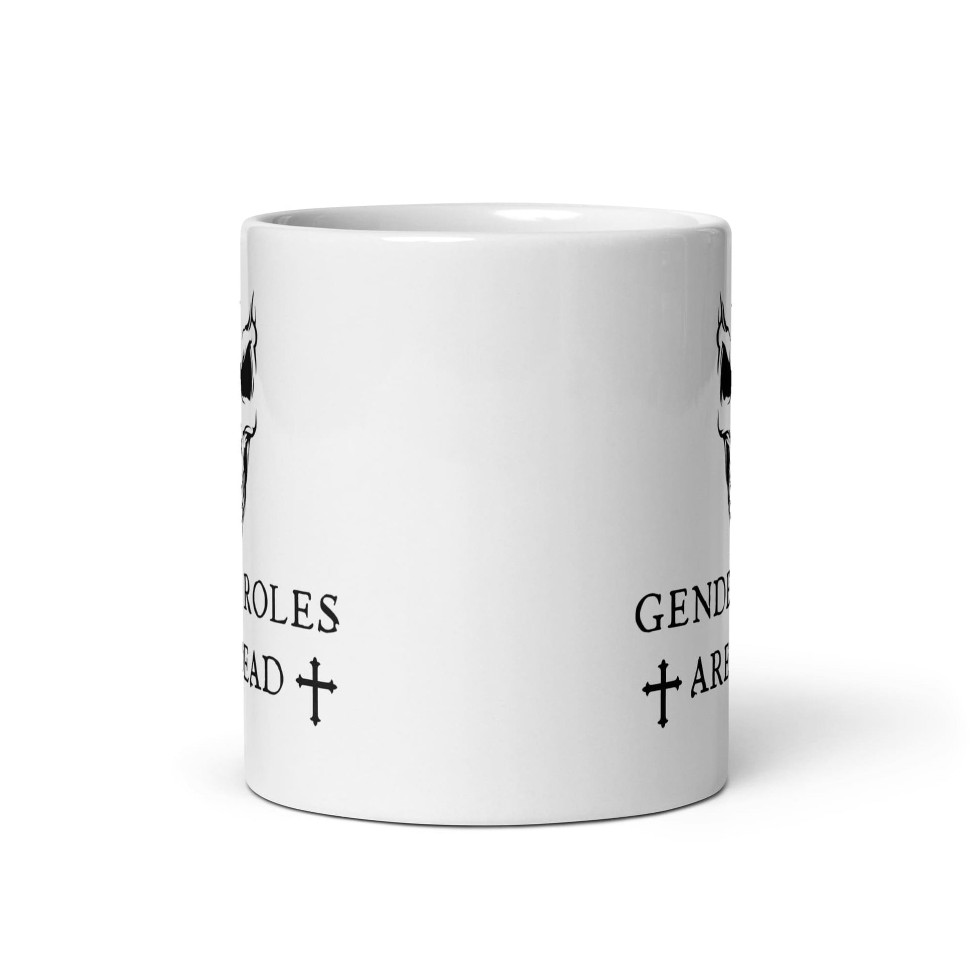 nonbinary mug, gothic enby pride coffee or tea cup, middle