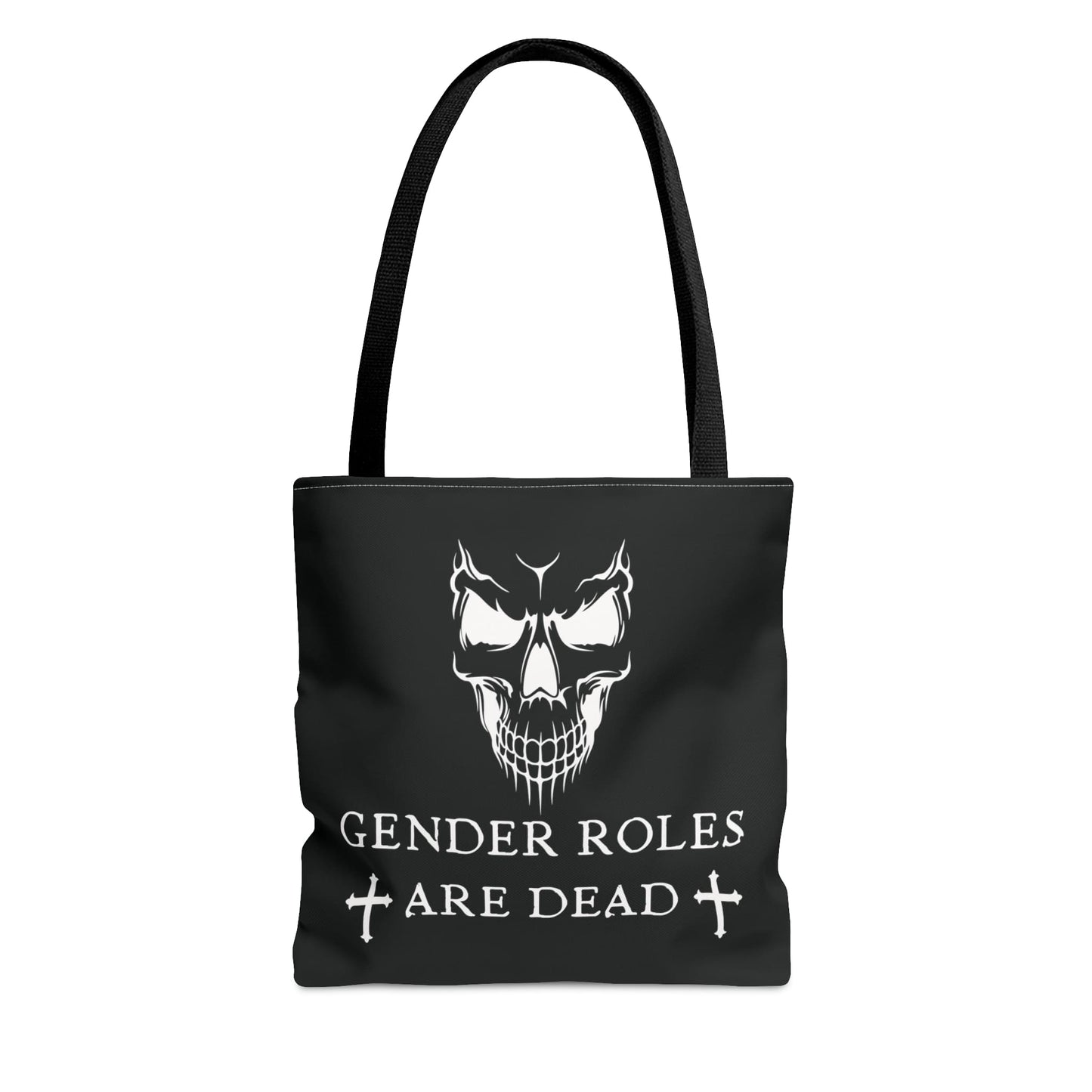 nonbinary tote bag, gothic enby pride