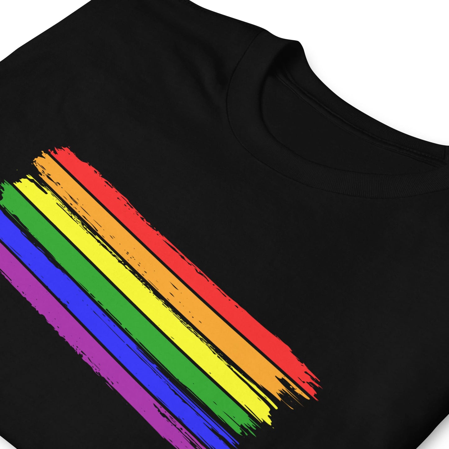 LGBT shirt, grunge rainbow flag tee, zoom