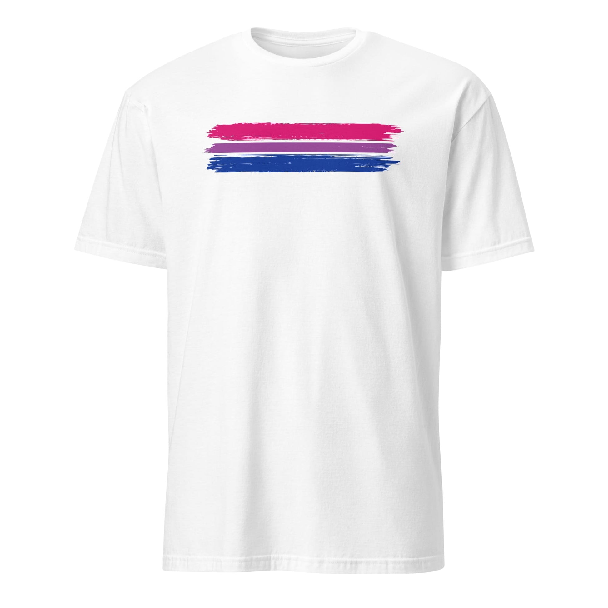 bisexual shirt, grunge bi flag tee, white