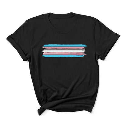 transgender shirt, grunge trans flag tee, main