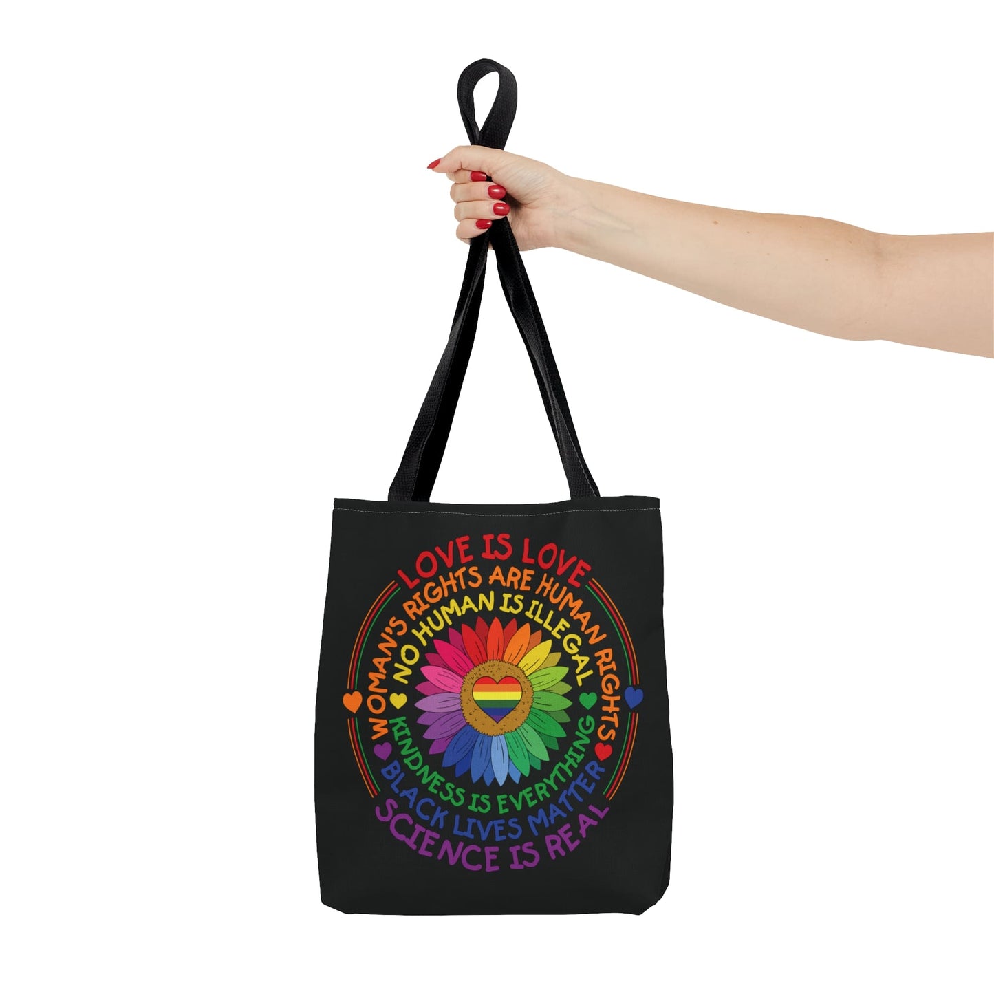 LGBTQ pride tote bag, human rights bag, small