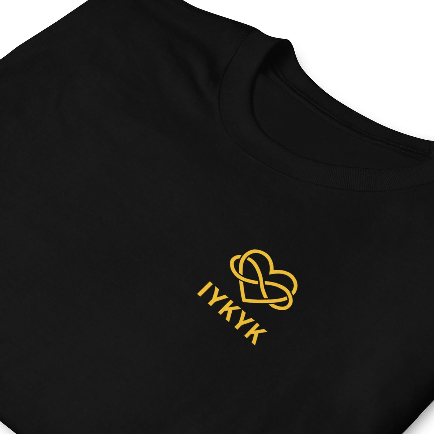 Black t-shirt with a yellow ENM logo on a white background: Subtle Polyamory Shirt, Funny Open Relationship Tee, Polyamorous Pride T-Shirt, Non Monogamy, Polycule Gift For Big Middle Little Spoon