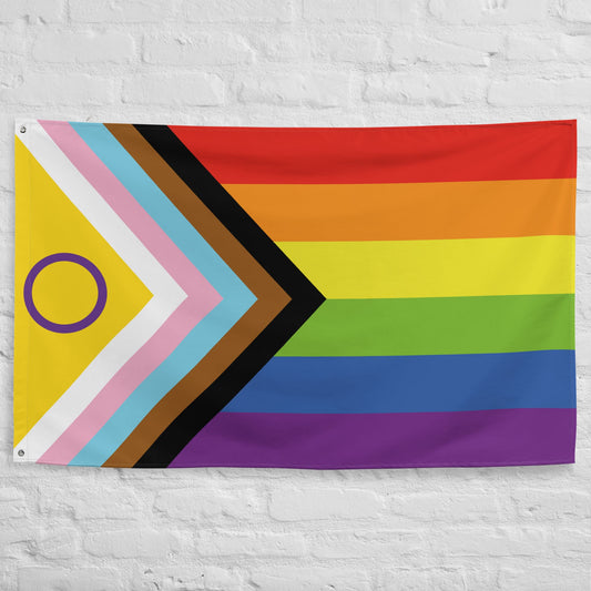 LGBTQIA intersex inclusive pride flag wall tapestry