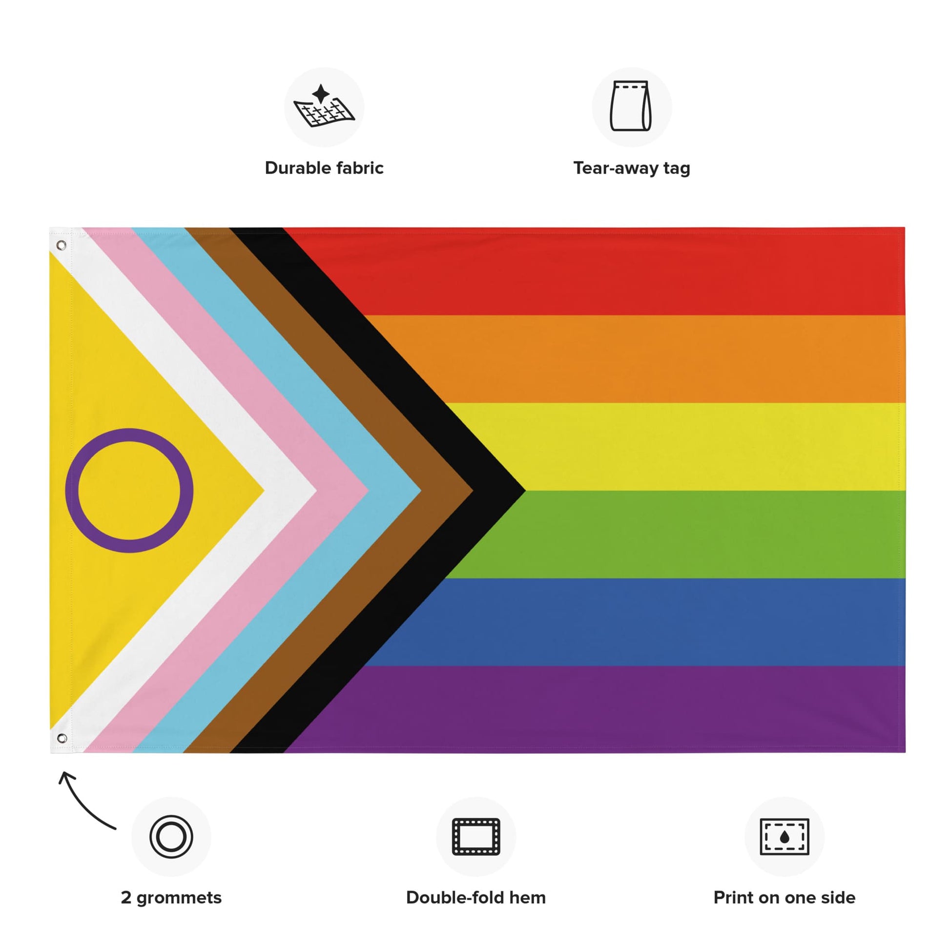 LGBTQIA Inclusive pride flag wall tapestry, properties