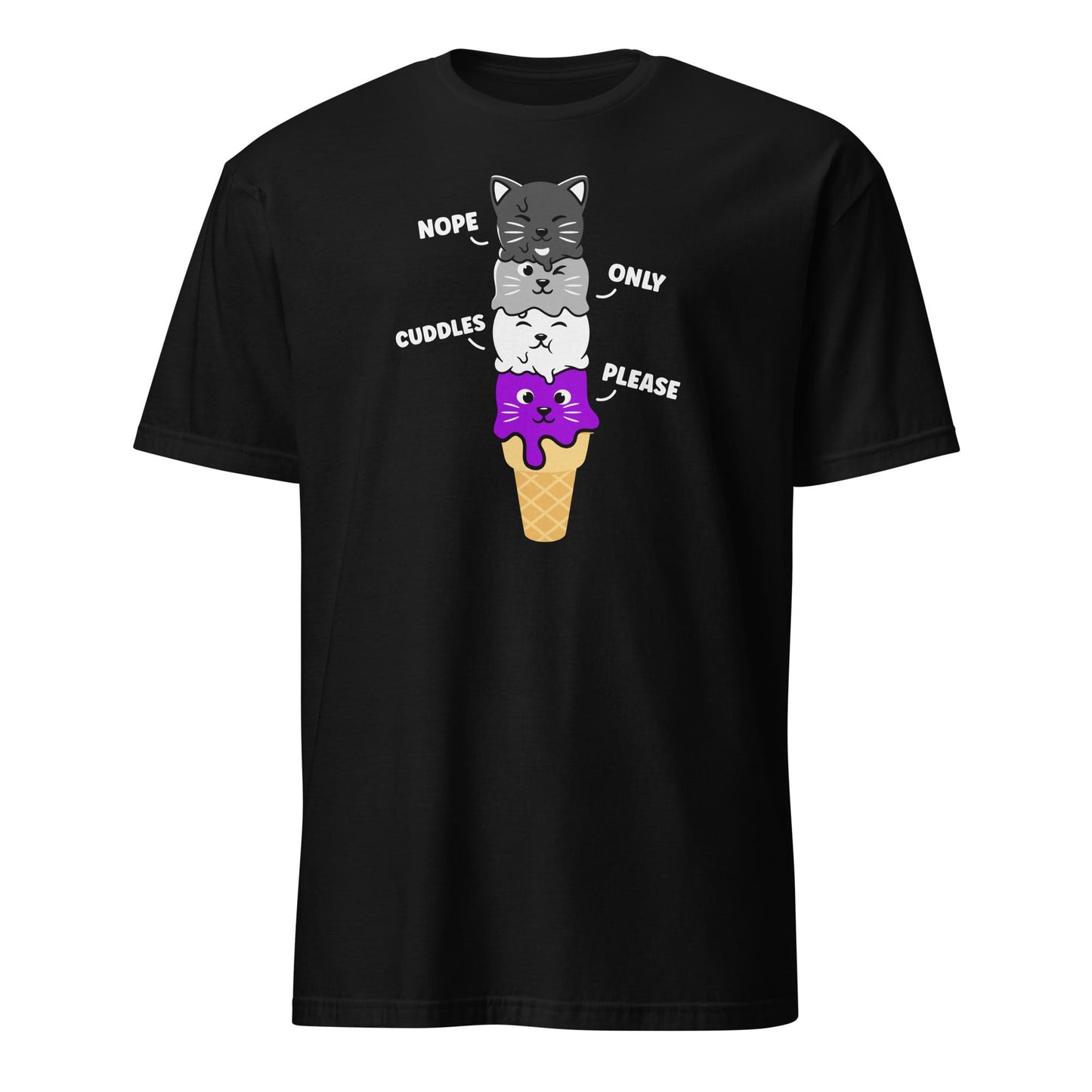asexual shirt, funny cute kawaii cats, hang