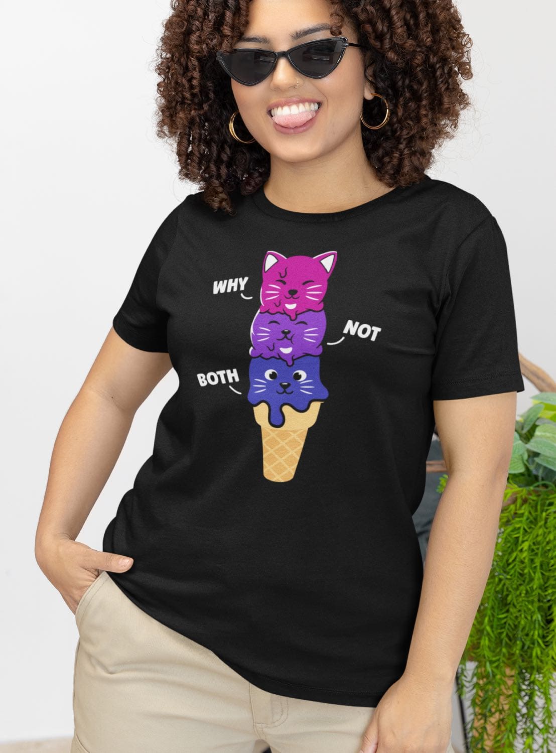 bisexual shirt, funny cute kawaii cats in use