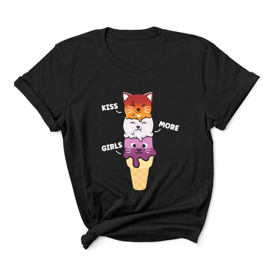 lesbian shirt, funny cute kawaii cats, main