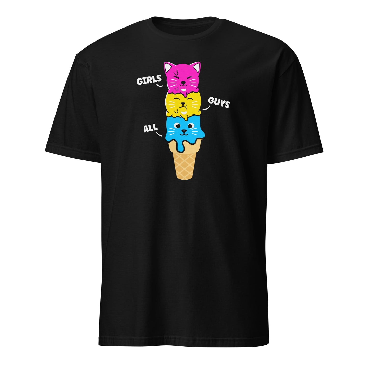 pansexual shirt, funny cute kawaii cats, hang