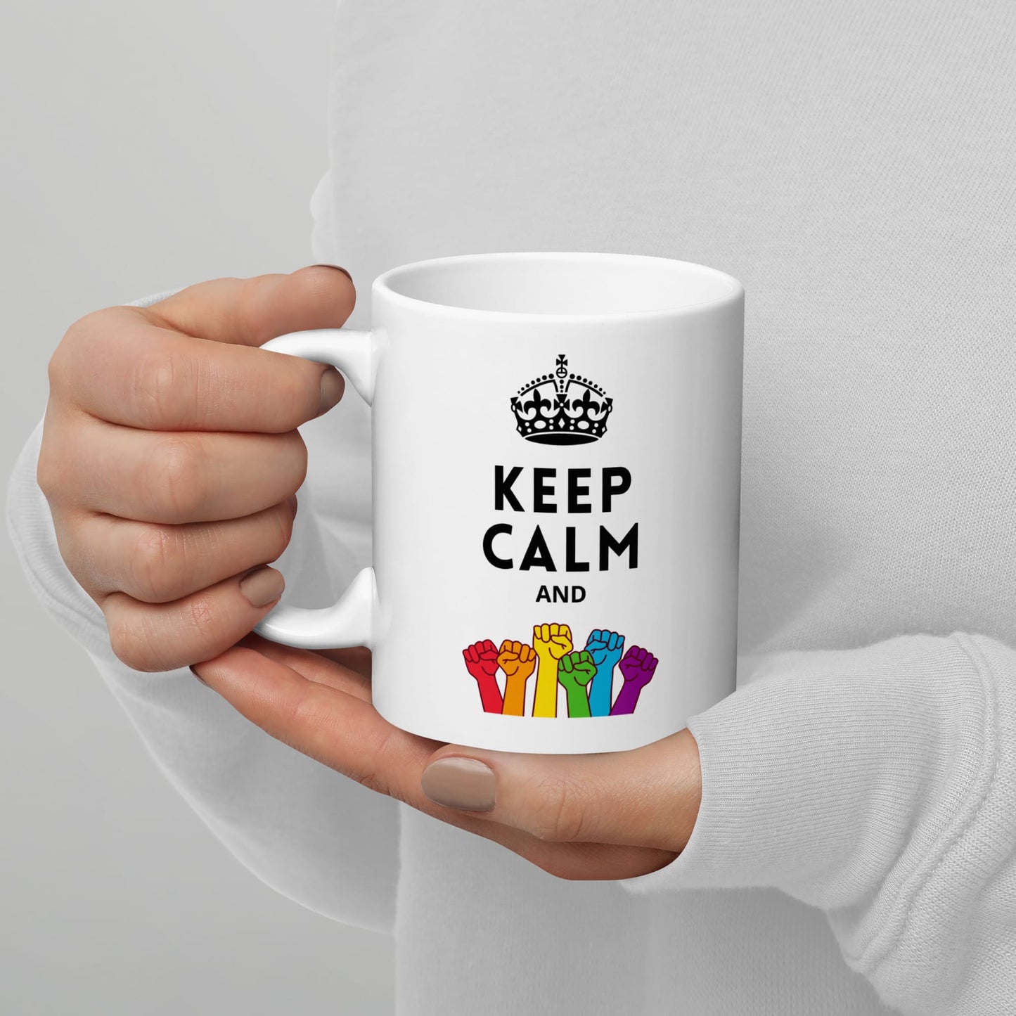 pride mug, fight LGBTQ rights coffee or tea cup zoom