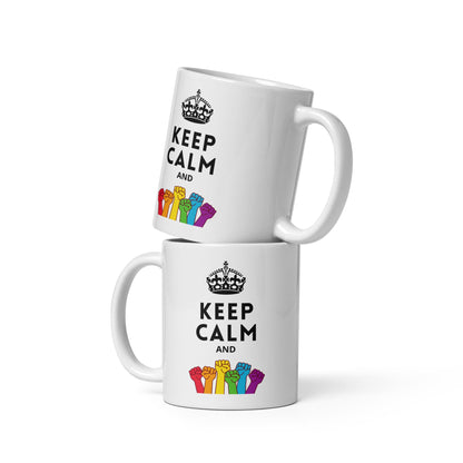 pride mug, fight LGBTQ rights coffee or tea cup both sides